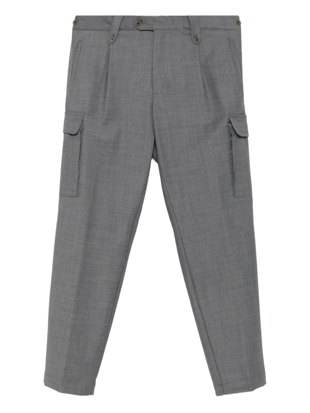 

Плиссированные брюки с накладными карманами Myths, серый