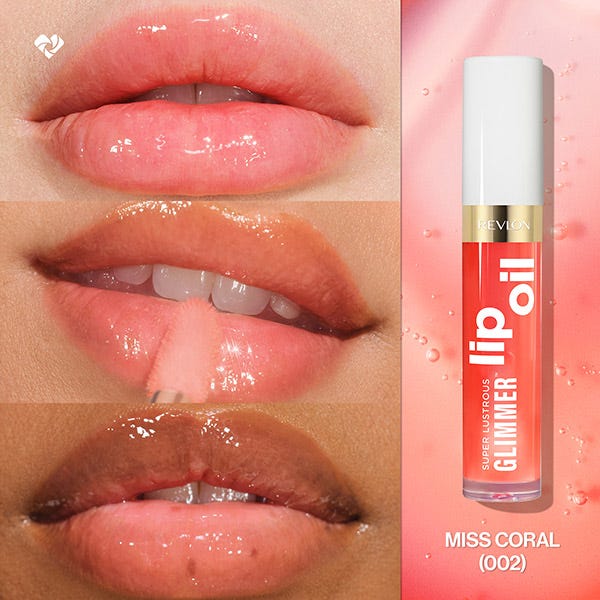 Увлажняющий бальзам для губ REVLON Super Lustrous Glimmer Lip Oil, 002 Miss Coral — фото 2