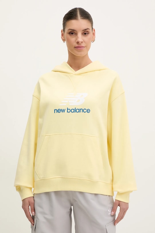 

Хлопковая толстовка New Balance, желтый
