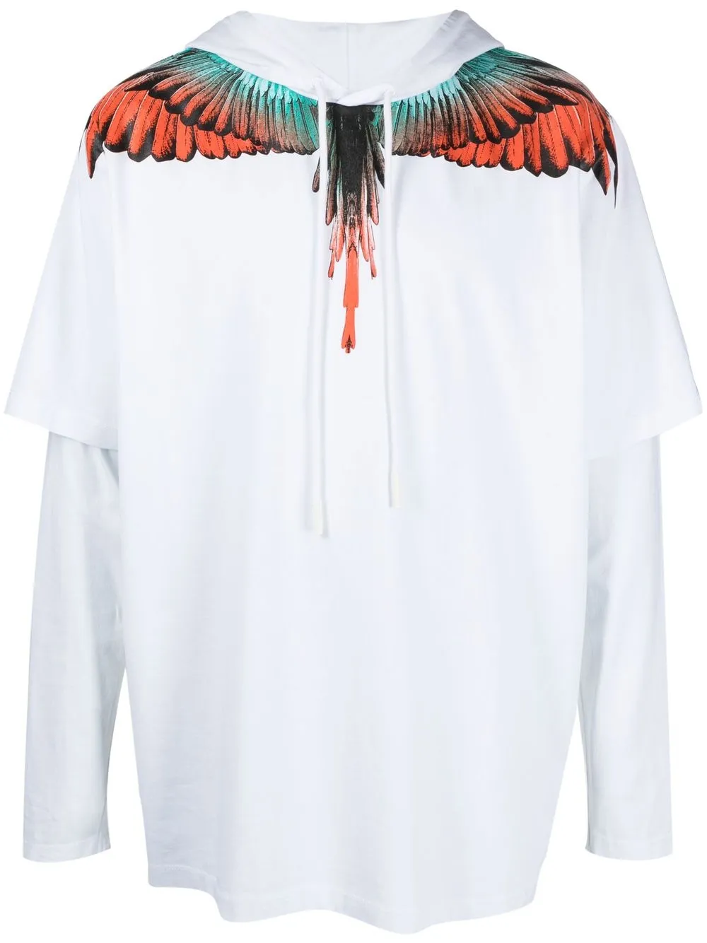 

Многослойное худи с принтом Marcelo Burlon County of Milan, белый