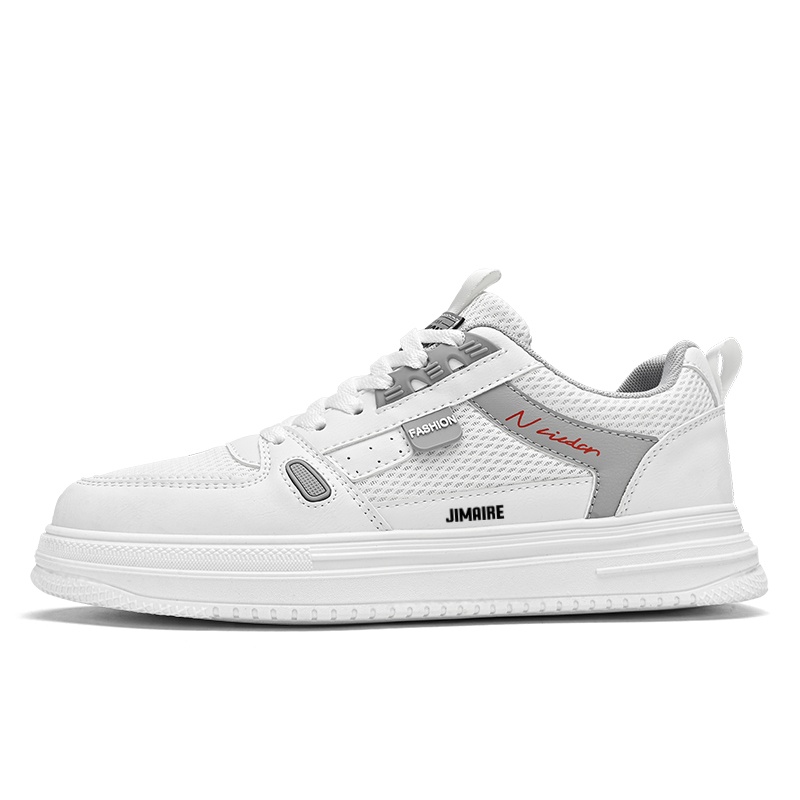 

Мужские дышащие низкие кроссовки для скейтбординга King Jinmai, White Gray