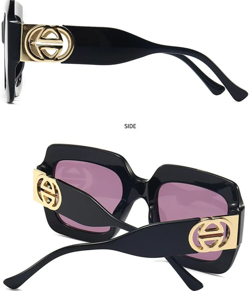 

Солнцезащитные очки в стиле ретро Polygon для женщин, градиентные очки с защитой от УФ-излучения UV400, солнцезащитные очки для мужчин с заклепками DSXLY, Tea Tea