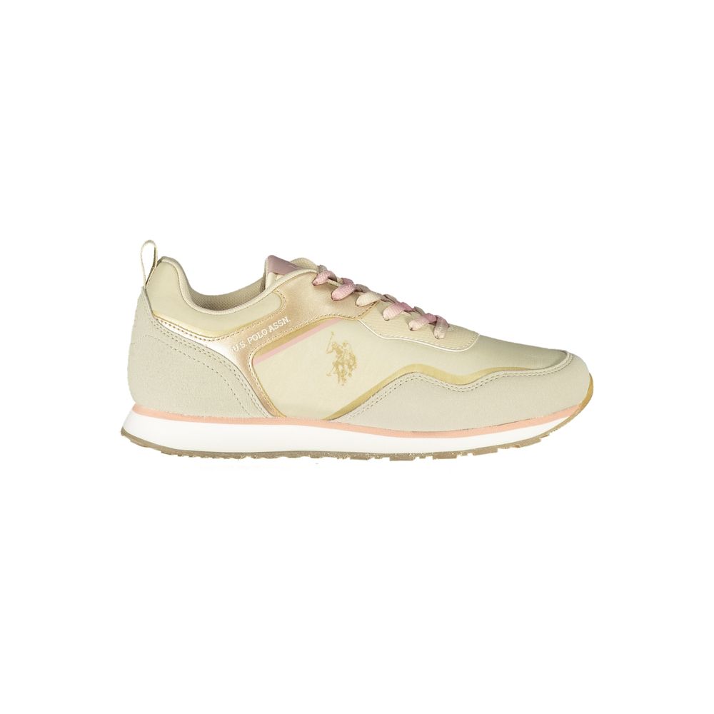 Кроссовки из бежевого полиэстера U.S. Polo Assn.