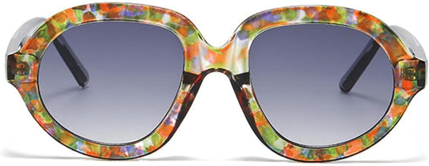 

Willochra — большие многоугольные овальные солнцезащитные очки для женщин, модные градиентные солнцезащитные очки в винтажном стиле, круглые очки с защитой от УФ-излучения UV400, C5