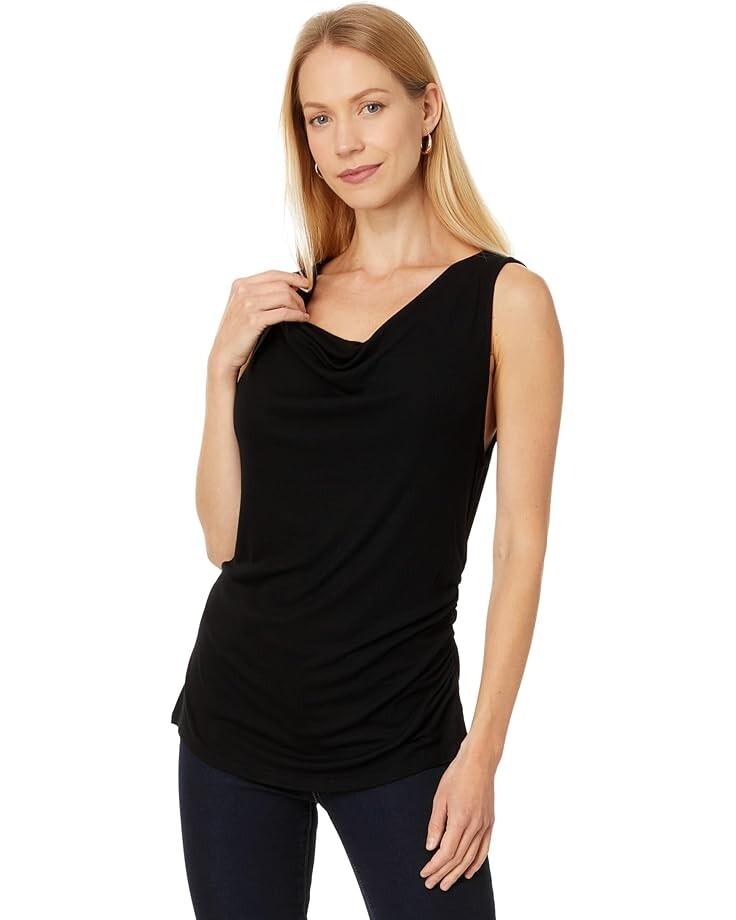 

Топ Michael Stars Jeanette Cowl Neck Tank, черный