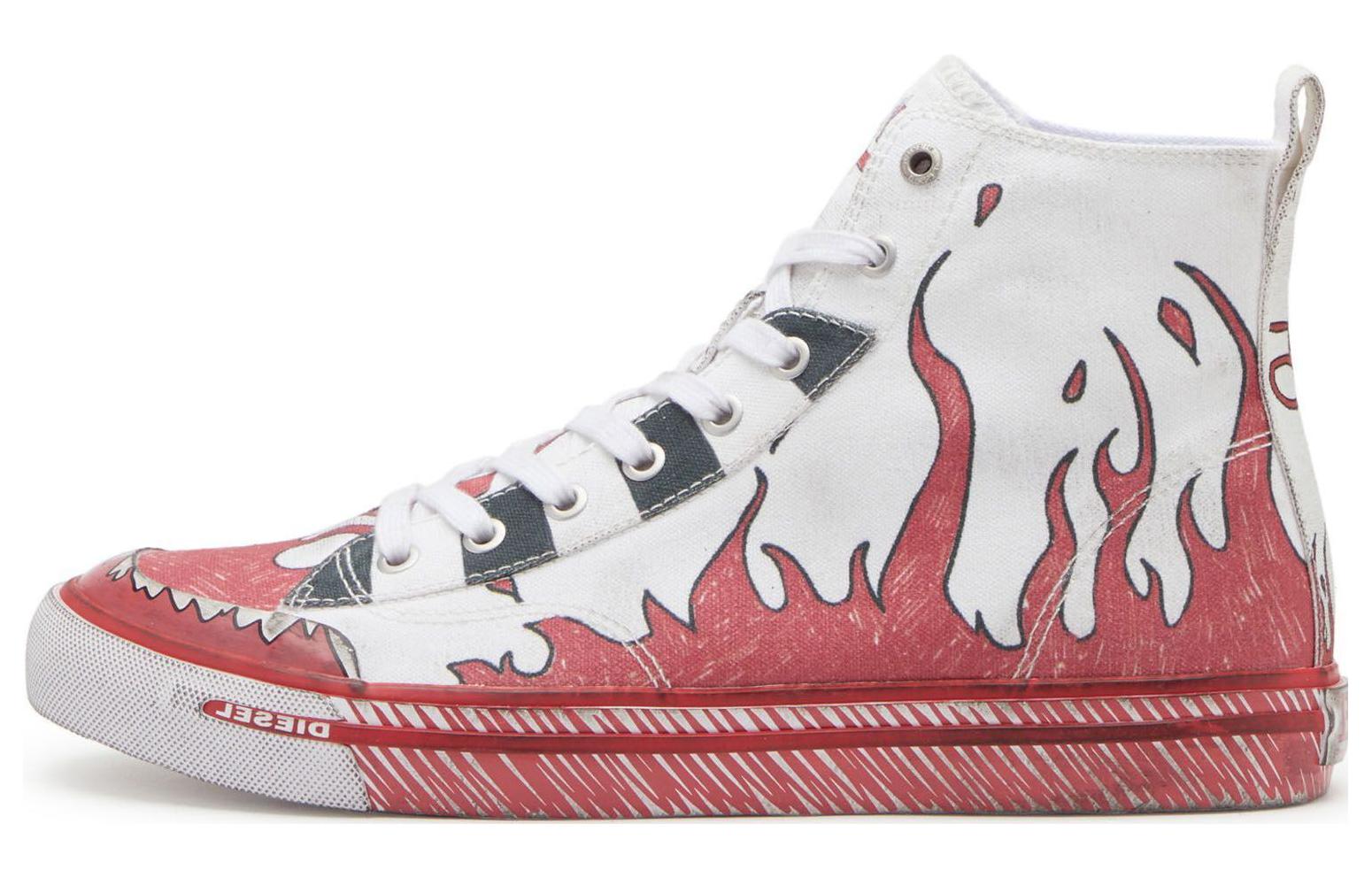 

DIESEL S Athos Кроссовки Mid Top из хлопка Мужские Белый Красный