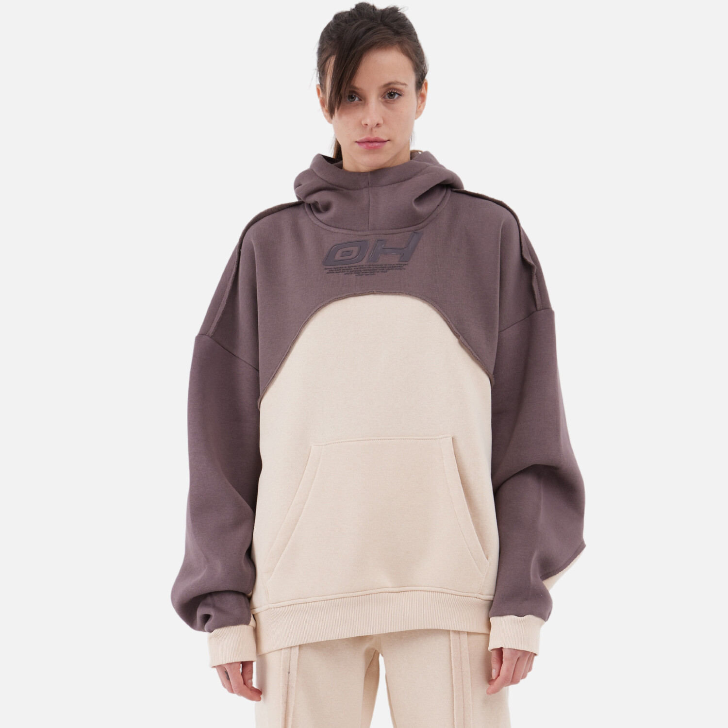 

Толстовка Ossy Homer Hoodie Kapuzenpullover Unisex Oversize, цвет Braun-Beige