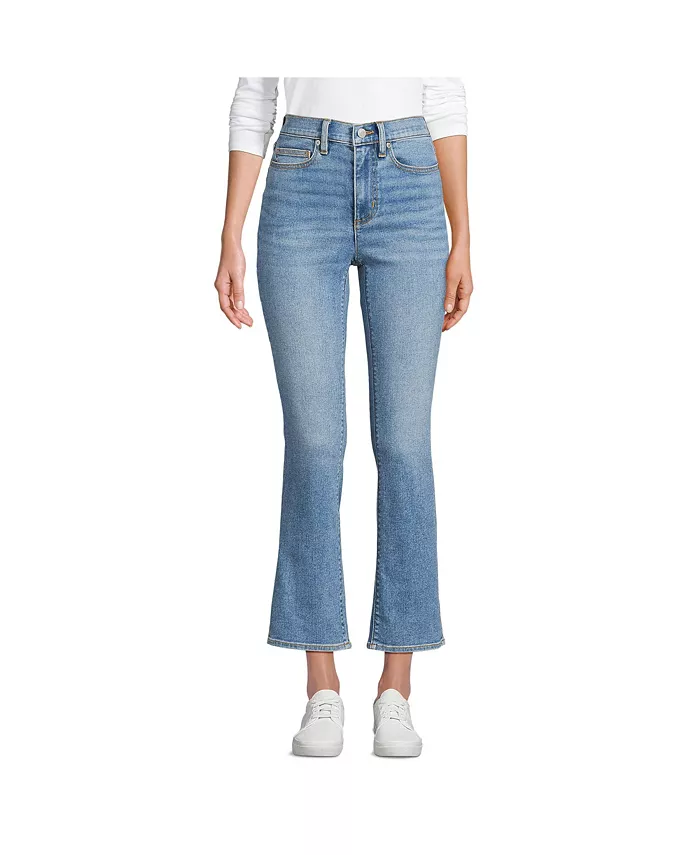 

Женские джинсы Recover Denim с высокой талией и клеш Lands' End, синий