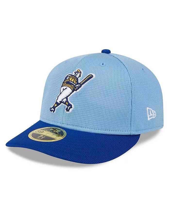 

Мужская светло-синяя бейсболка Milwaukee Brewers 2024 Batting Practice Low Profile 59FIFTY Fitted New Era