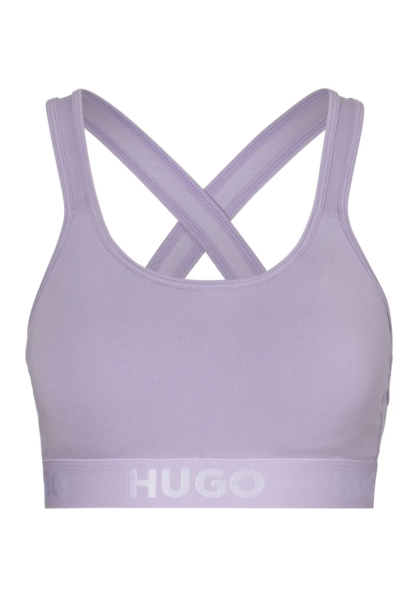 

Бюстгальтер без косточек HUGO Underwear "BRALETTE PADDED SPOR", с логотипом HUGO на поясе, фиолетовый