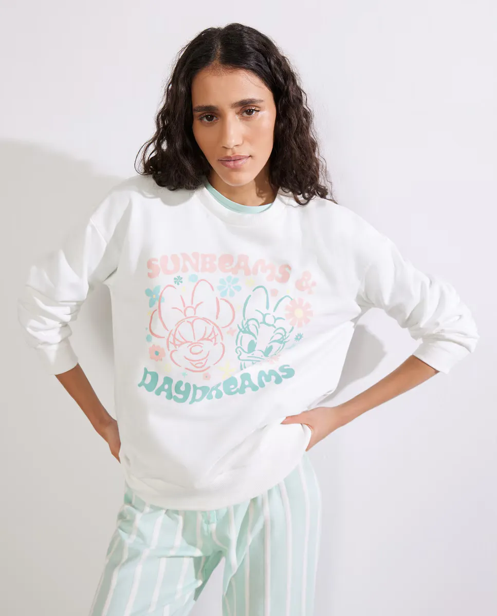 

Женская толстовка «Минни и Дейзи» Easy Wear, цвет 120 Crudo