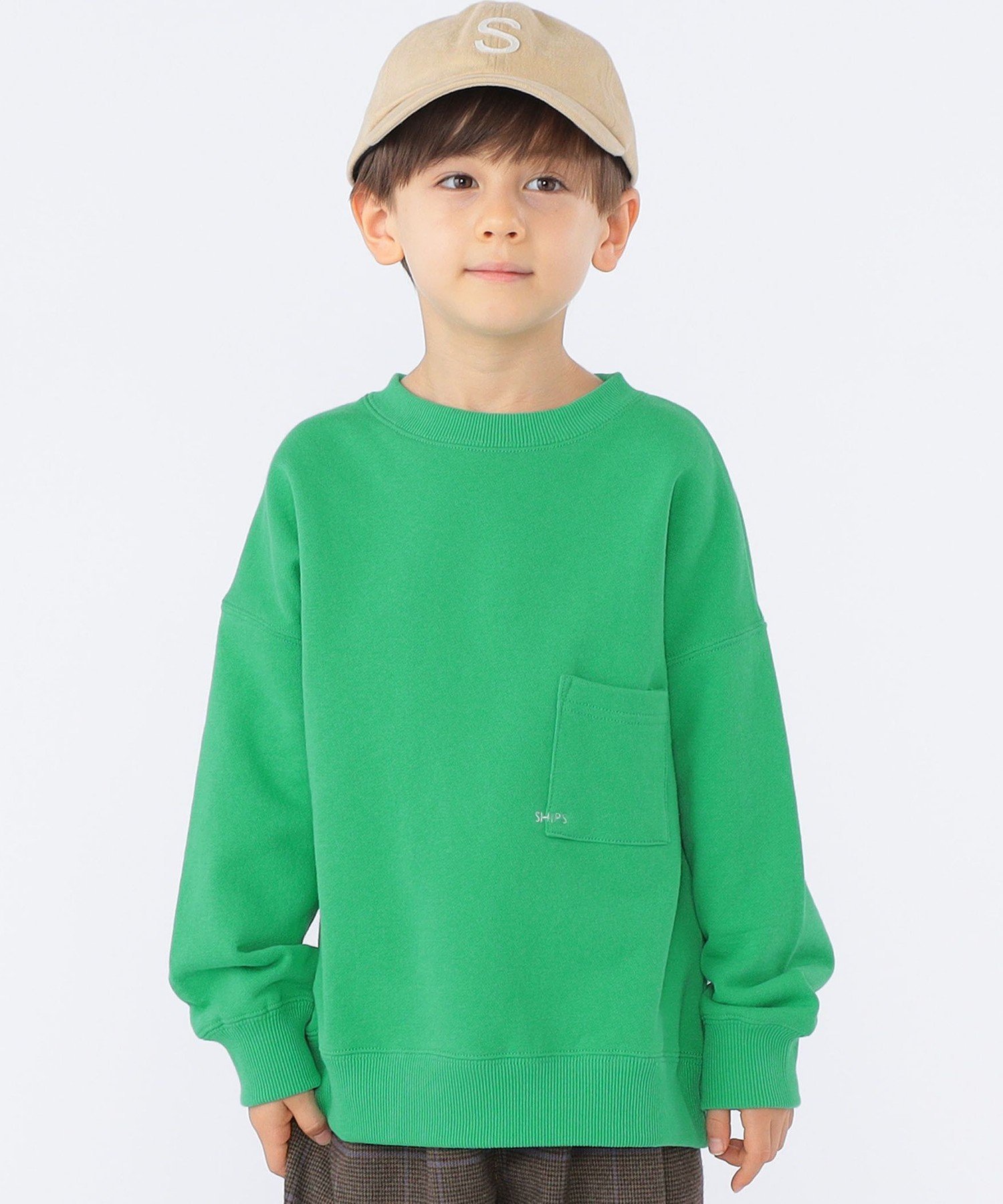 Детская футболка SHIPS 100~160 см / Свитшот с микрологотипом SHIPS KIDS, Green