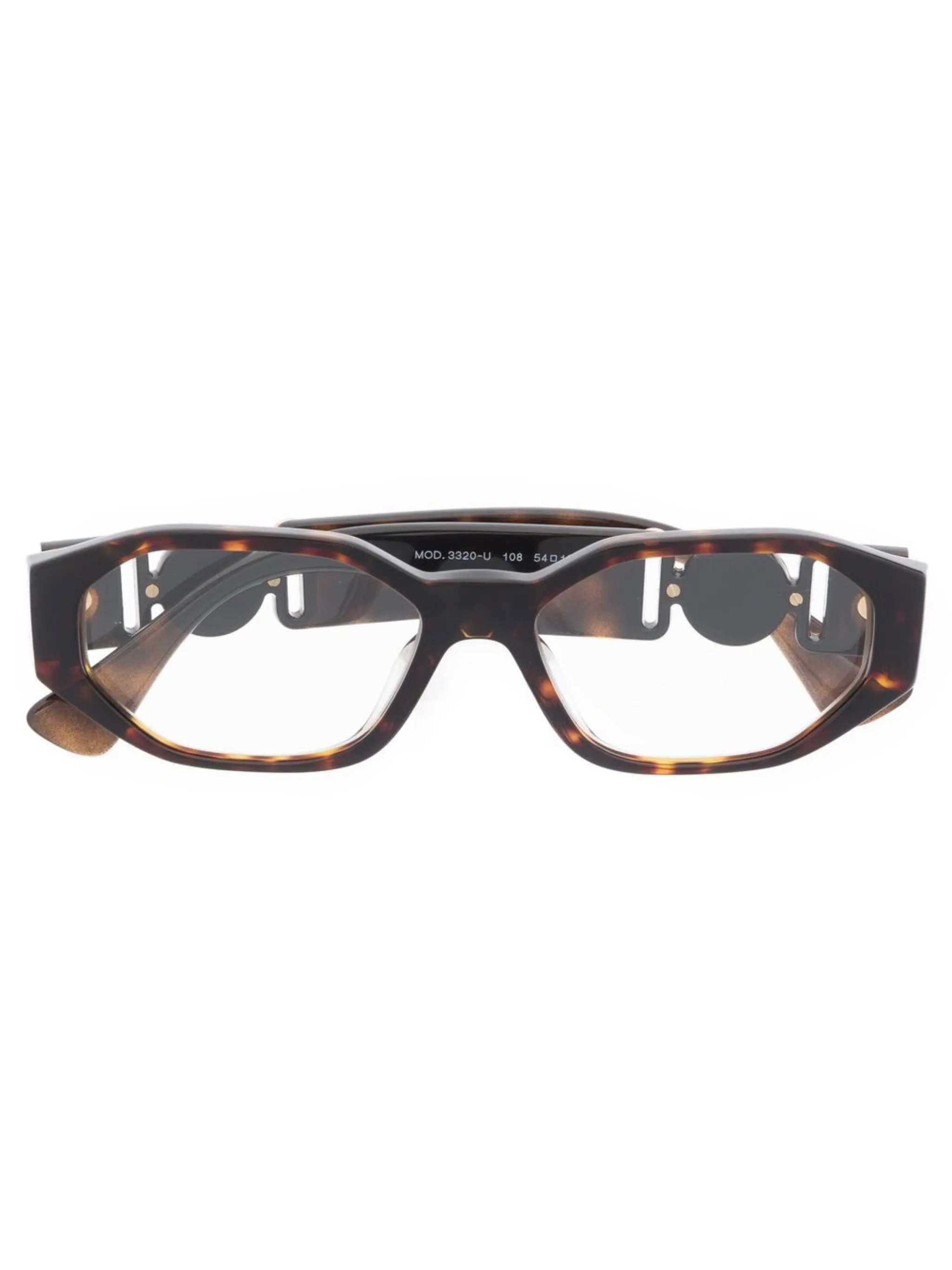 

Очки в оправе черепаховой расцветки с логотипом Versace Eyewear, коричневый