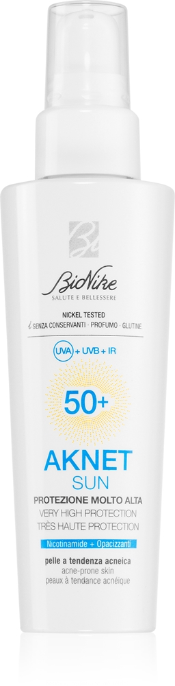 

Солнцезащитный крем для лица Aknet для кожи, склонной к акне Bionike, spf 50+ 50 мл