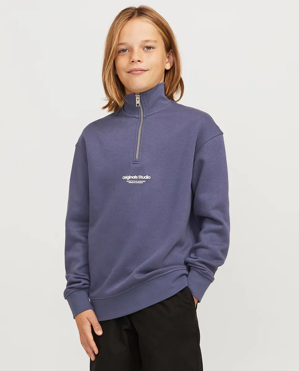 

Толстовка для мальчиков на полумолнии Jack & Jones, синий