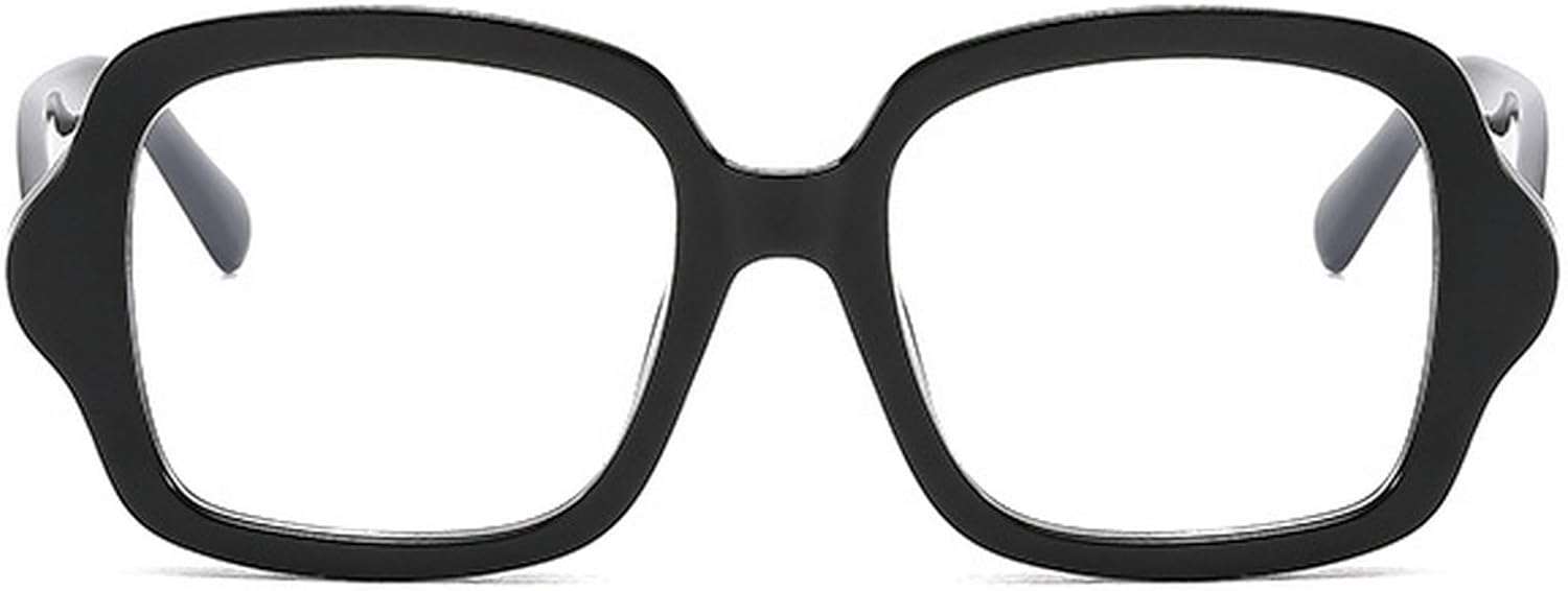 

Модные большие квадратные солнцезащитные очки для женщин с защитой от УФ-излучения UV400, винтажные панк-очки для мужчин и женщин, простые солнцезащитные очки mincl, Black Clear