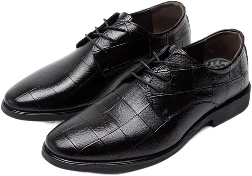 

Мужские оксфорды на шнуровке с круглым носком, в клетку, из искусственной кожи, дерби, с противоскользящей подошвой, низкие, антискользящие, для свадьбы Zuzala, черный