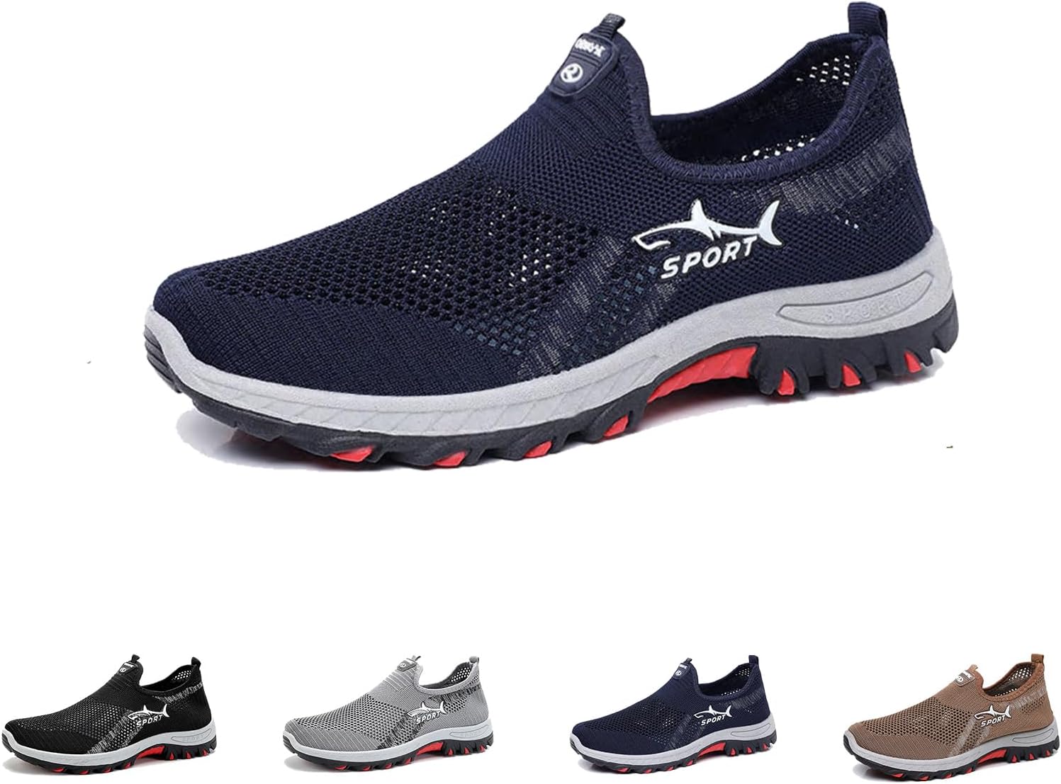 

Кроссовки Cooling Comfort, дышащие прогулочные туфли Atlacoast с мягкой подошвой, ортопедические прогулочные туфли Generic, синий