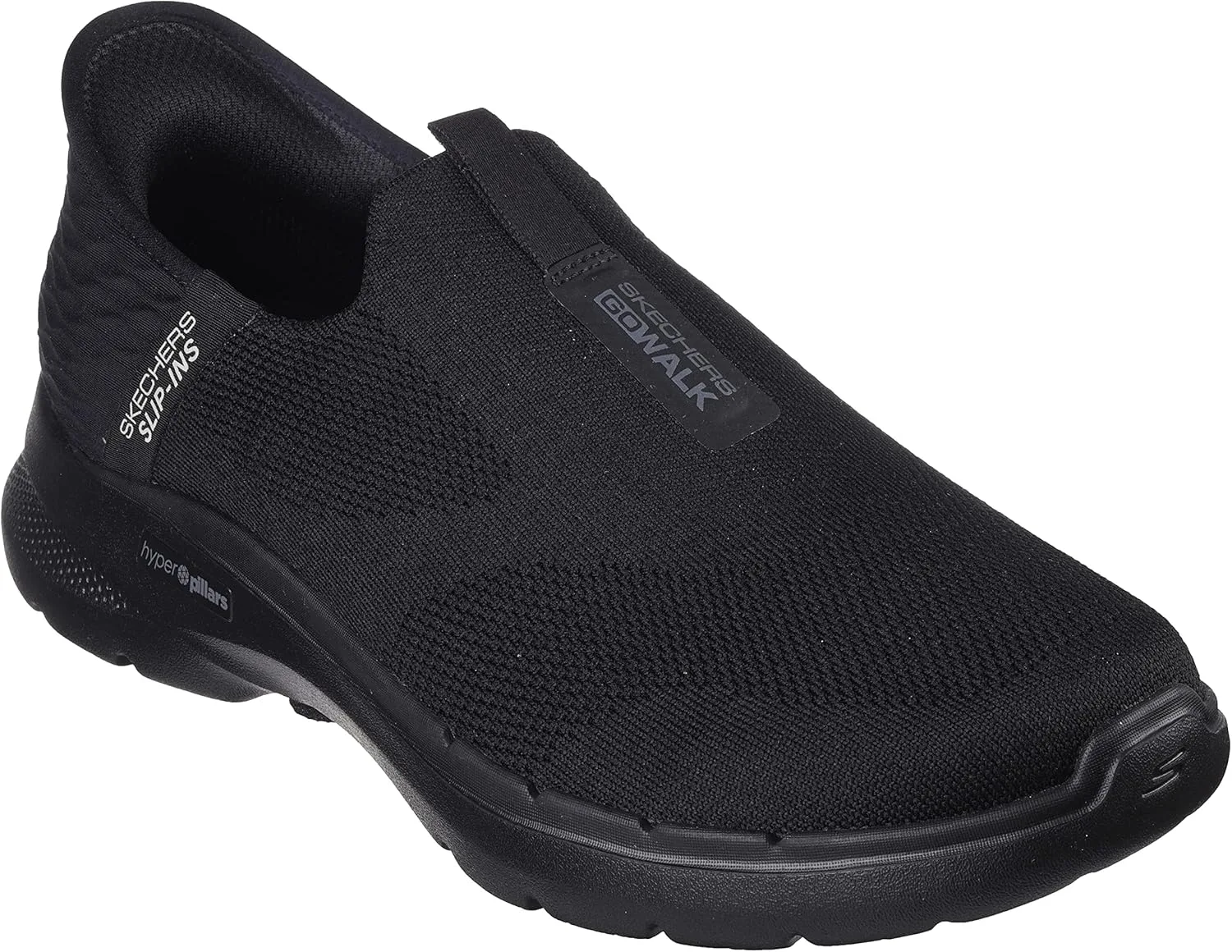 Слипоны Skechers Slip-ins: GO Walk 6 Easy On Slip-on Walking Trainers, черный — фото 2