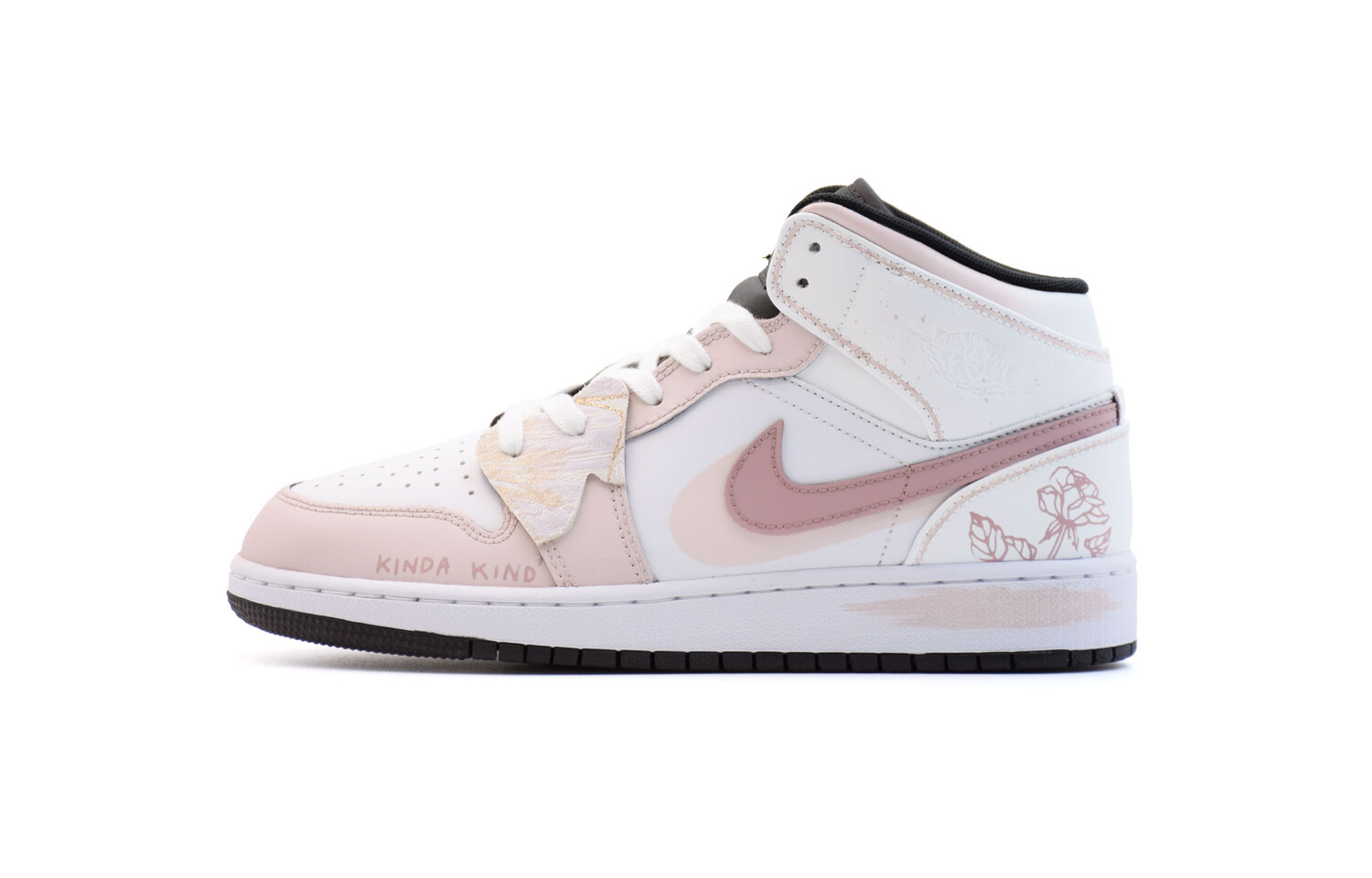 

Кроссовки Air Jordan 1 Vintage Basketball Shoes Women's High-top White/pink, белый