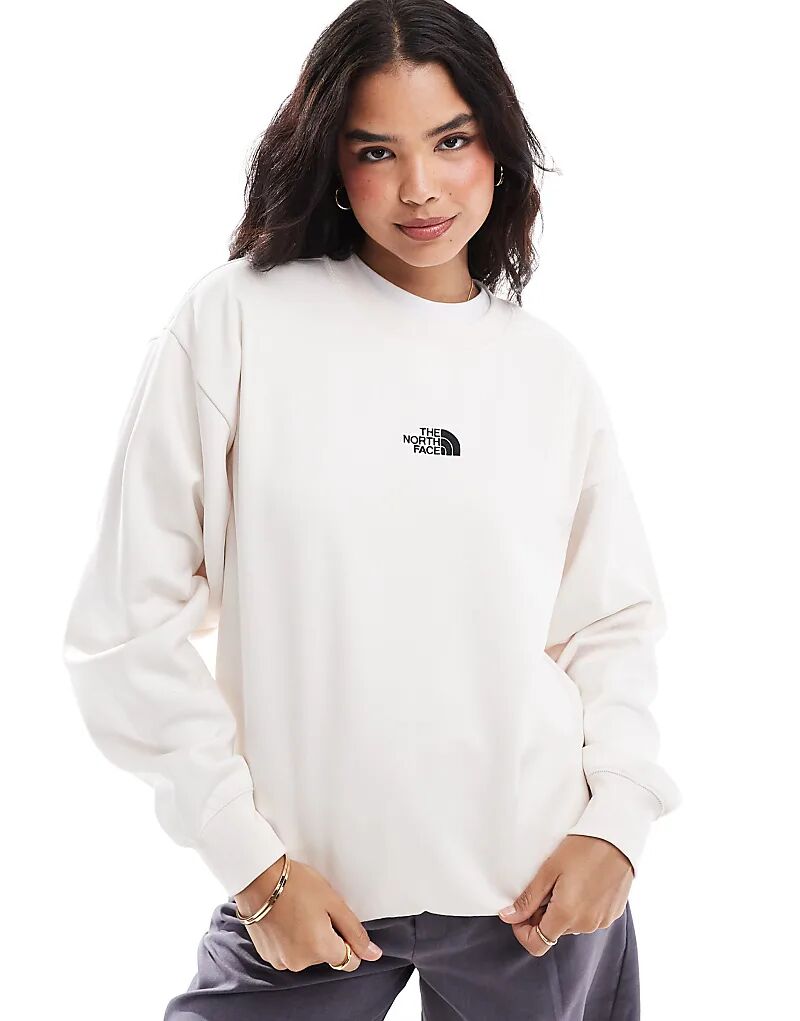 

Толстовка Essential oversize с логотипом цвета «кремовый» The North Face