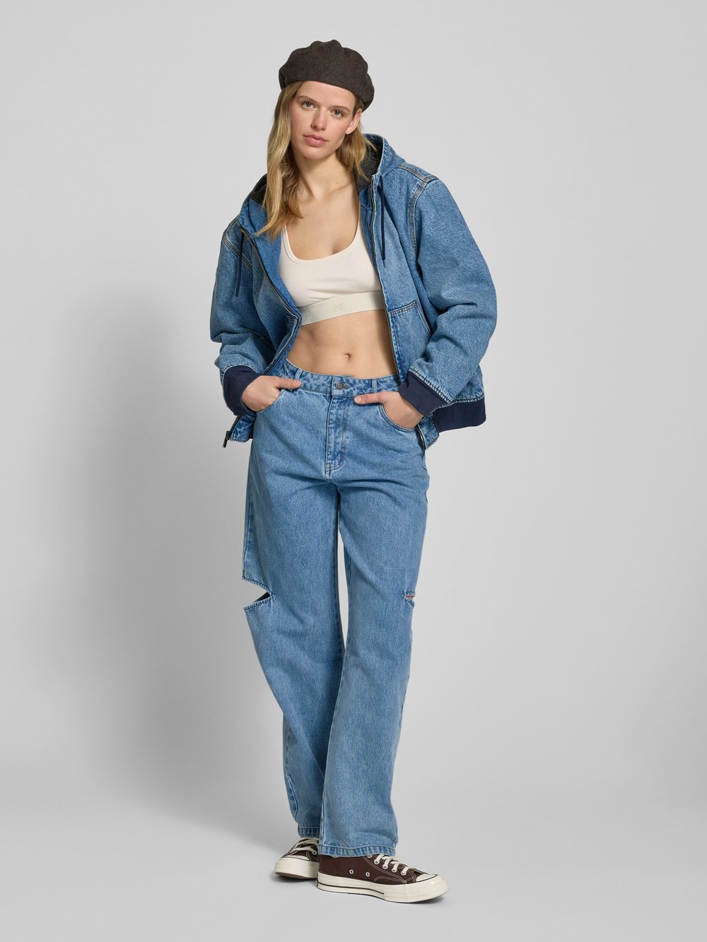 

Джинсовая куртка свободного кроя с нашивкой-лейблом Dickies