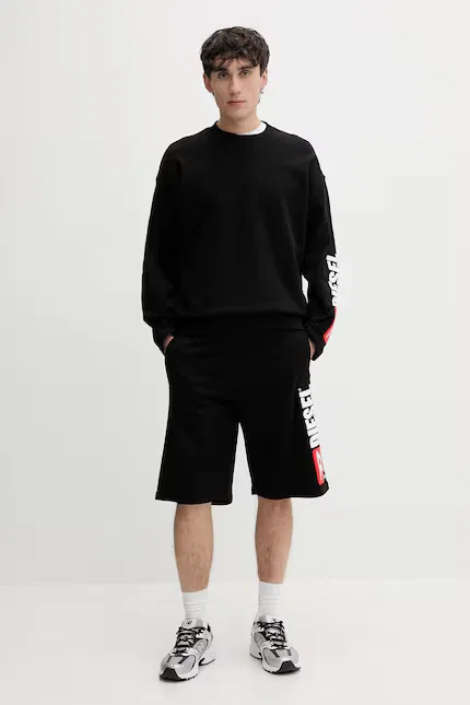 Шорты хлопковые P-CROW-DIV Diesel, черный — фото 2