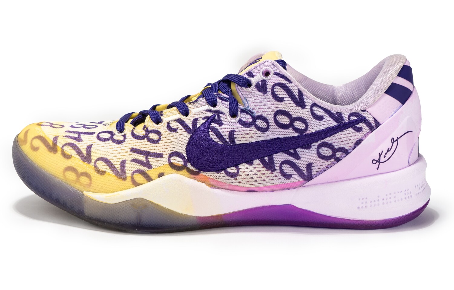 

Баскетбольные кроссовки Kobe 8 унисекс с низким верхом фиолетовые/желтые Nike