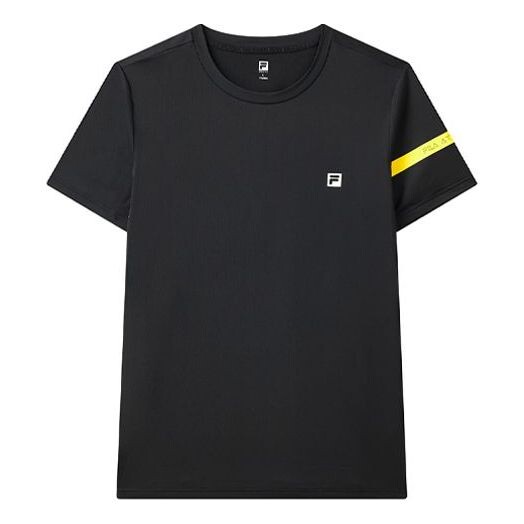

Футболка tennis sports training round neck short sleeve black Fila, черный