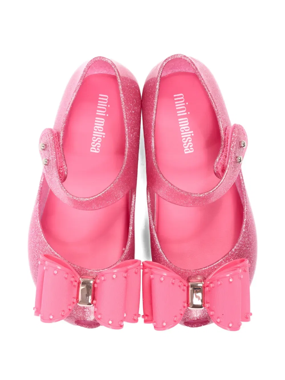 Классические балетки Ultragirl с бантом и блестками Mini Melissa, розовый — фото 4