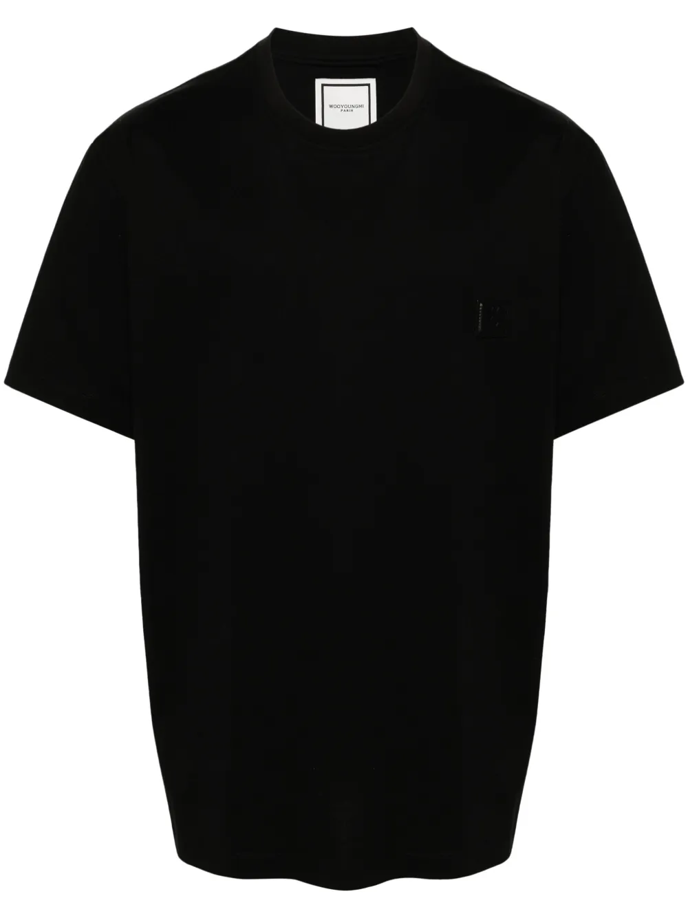 

Футболка с нашивкой-логотипом Wooyoungmi, черный