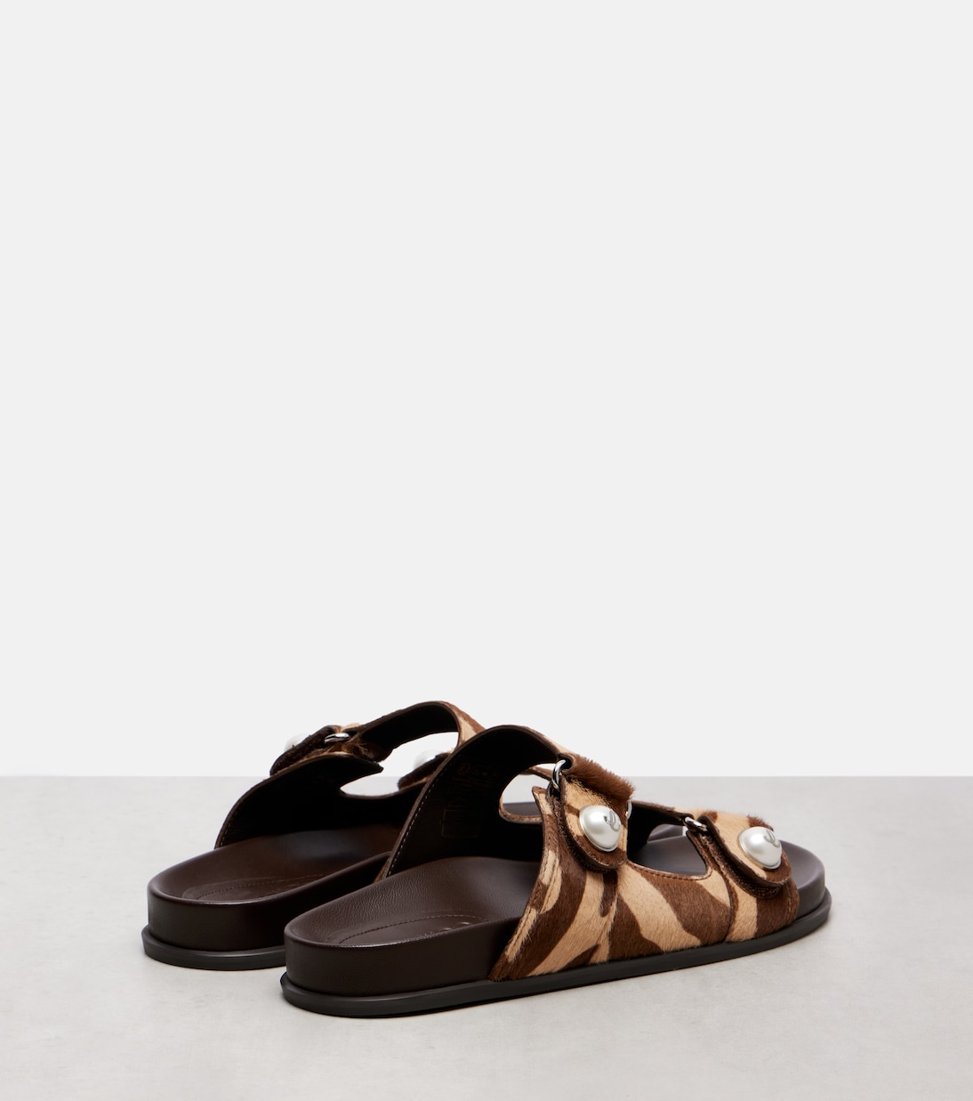 Туфли из овчины с принтом зебры Fayence Jimmy Choo, коричневый — фото 2