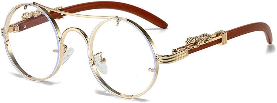 

Винтажные круглые солнцезащитные очки для мужчин, модные, с двойной перемычкой, разноцветные, для женщин, ретро, ​​стильные, роскошные солнцезащитные очки TKKTLLT, Golden-transparent