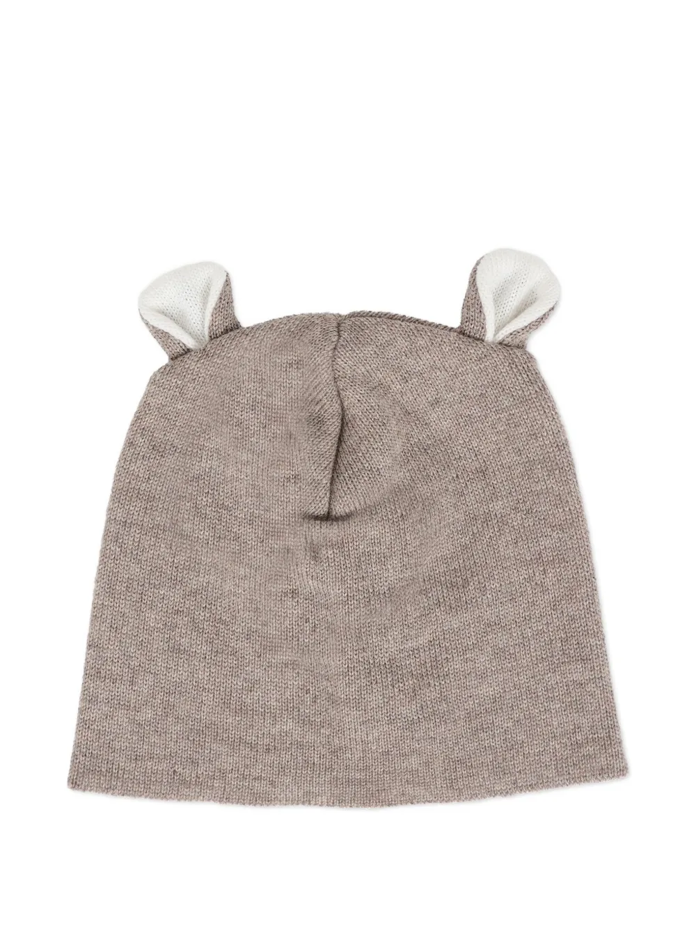 

Шерстяная шапка бини с ушками Little Bear, коричневый