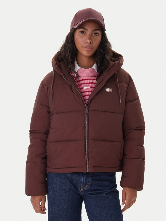 

Зимняя куртка regular fit DW0DW21625 Tommy Jeans, коричневый