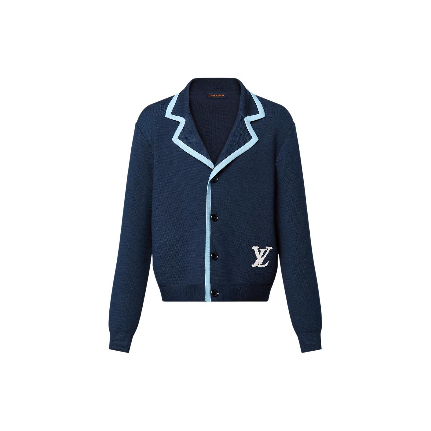 

LOUIS VUITTON Tyler Collaboration SS24 вязаный свитер мужской marine blue