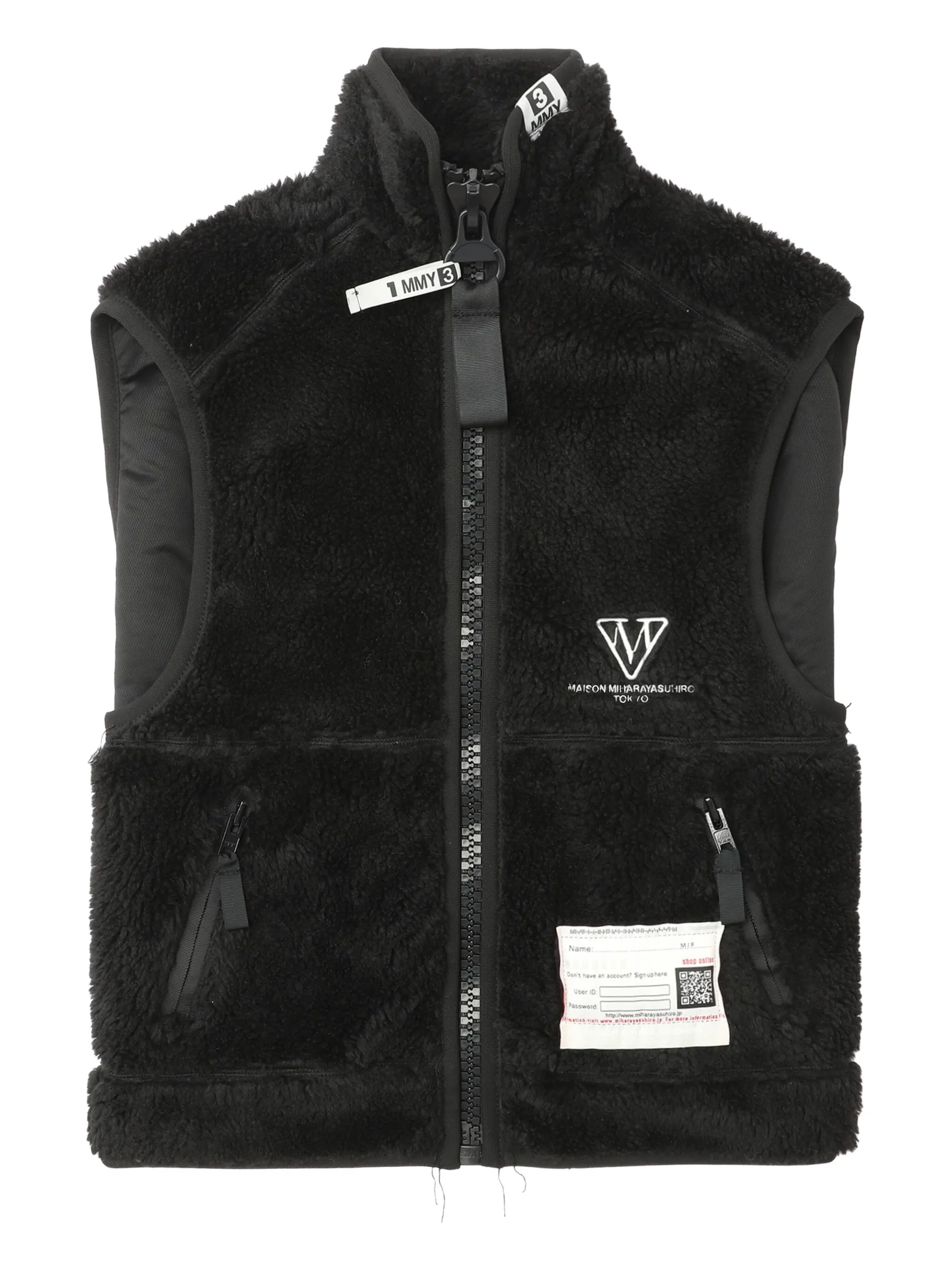 

Жилет на молнии Maison Mihara Yasuhiro, черный