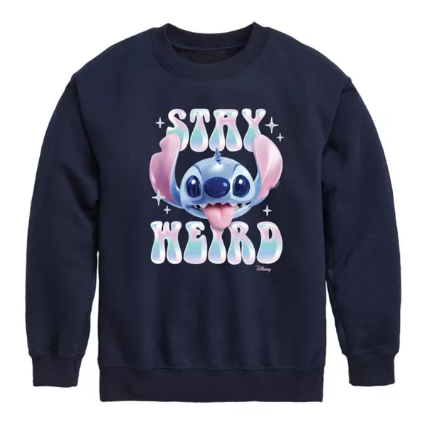 

Флисовая толстовка «Лило и Стич» для мальчиков 8-20 лет Stay weird Disney, синий