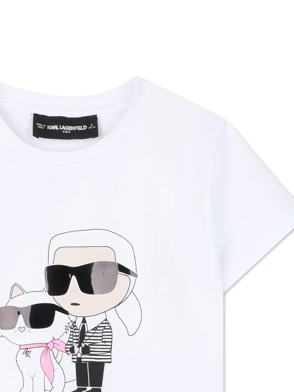 Футболка с логотипом Karl Lagerfeld Kids, белый — фото 3