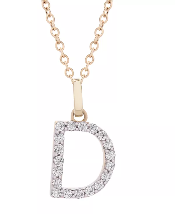 

Ожерелье с бриллиантовой подвеской (1/10 карата) из 14-каратного золота, 17 дюймов + удлинитель 1 дюйм Macy'S, d