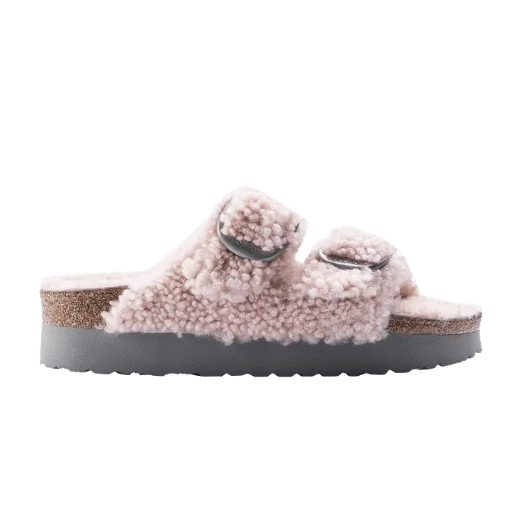 

Кроссовки Birkenstock Arizona Big Buckle Shearling Narrow Teddy Crystal Rose, розовый