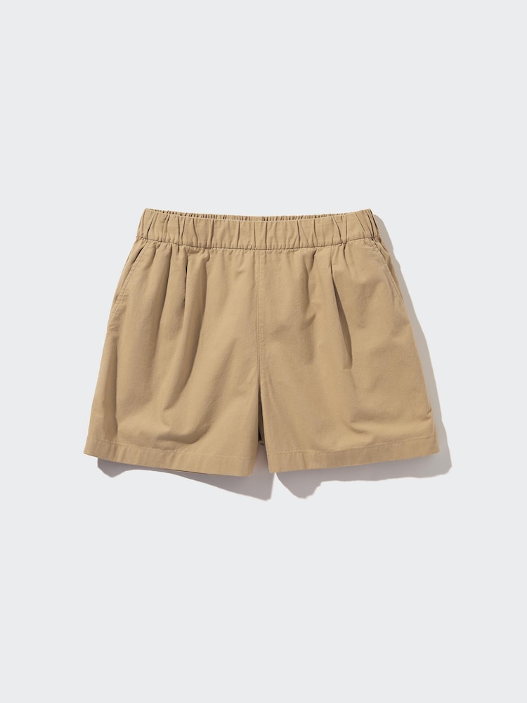 

Хлопковые легкие шорты короткие Uniqlo, цвет 33 хаки