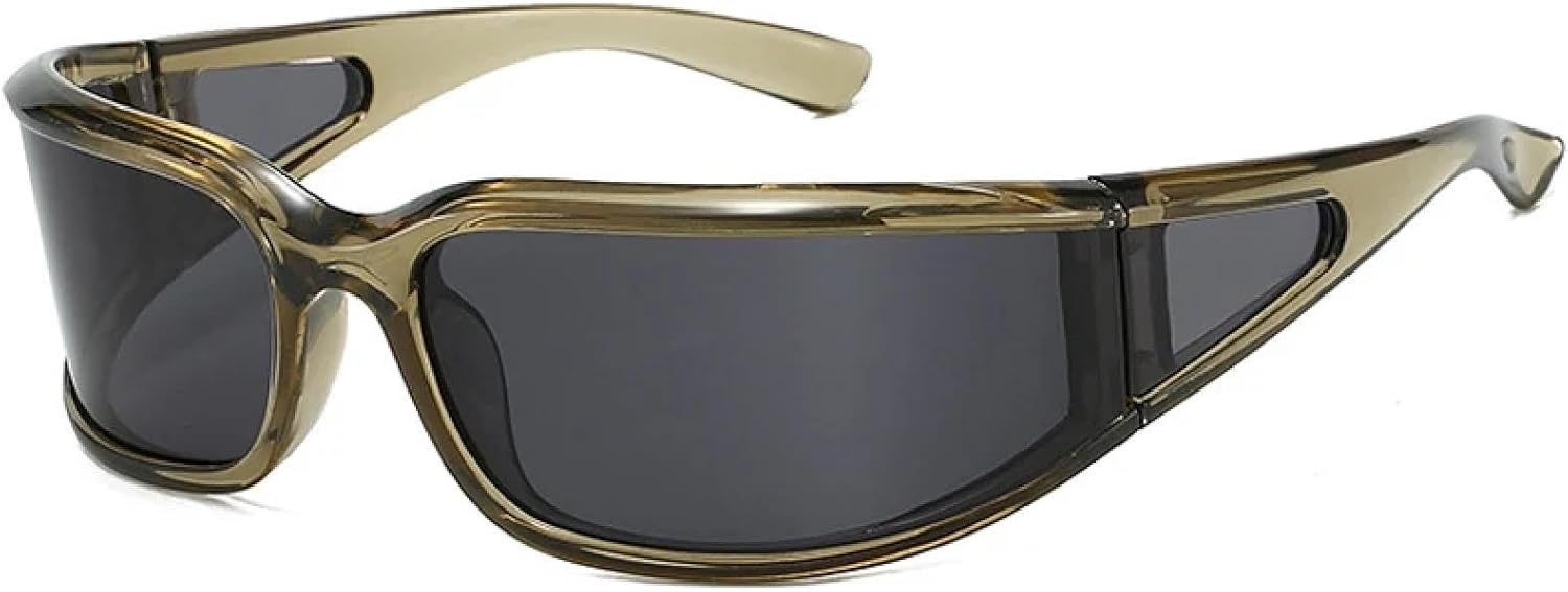 

Солнцезащитные очки в стиле стимпанк в маленькой оправе для женщин и мужчин, роскошные, для активного отдыха, спорта, велоспорта, защита от УФ-излучения UV400 TKKTLLT, Green Gray