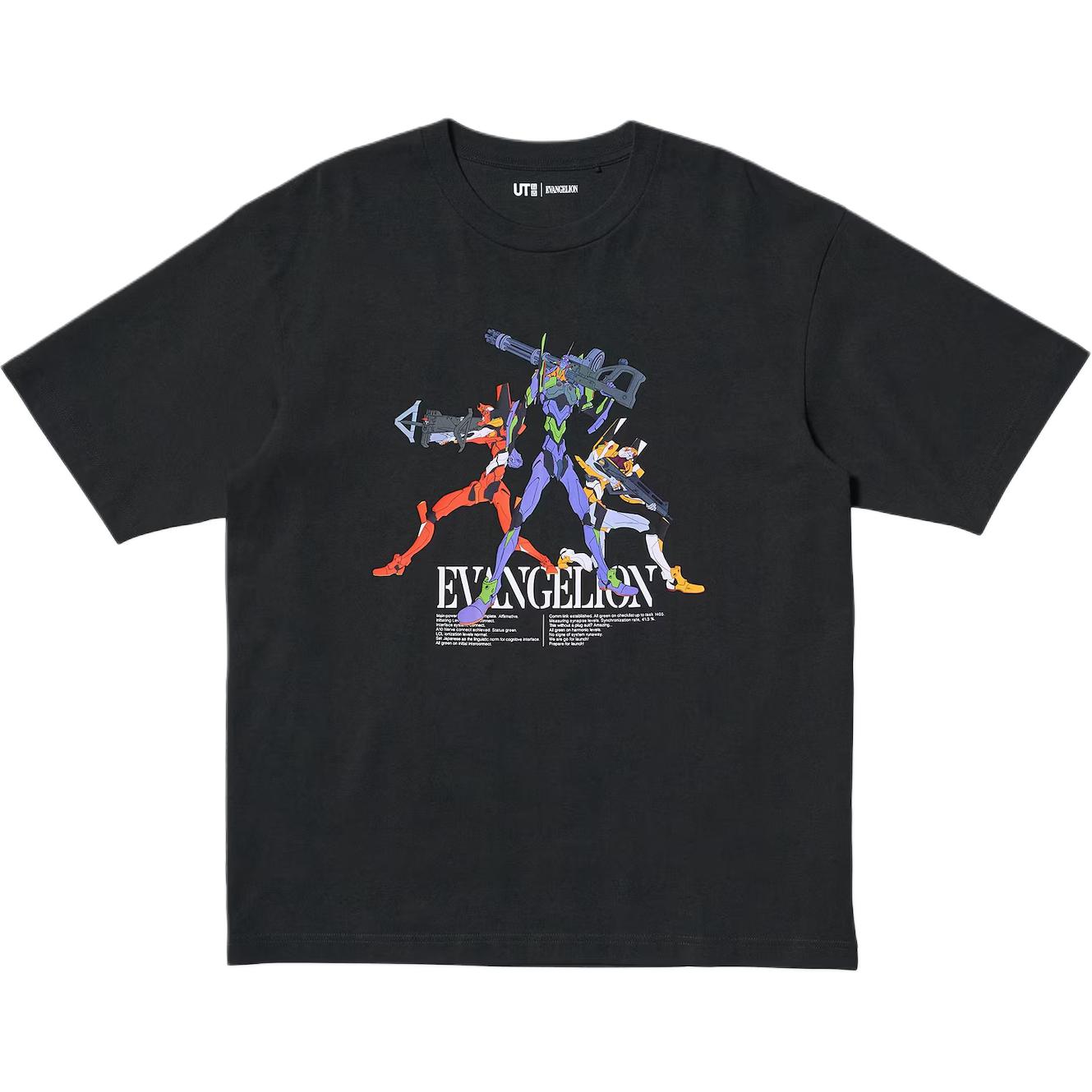 

Футболка EVA Neon Genesis Evangelion Collaboration SS25 мужская UNIQLO, черный