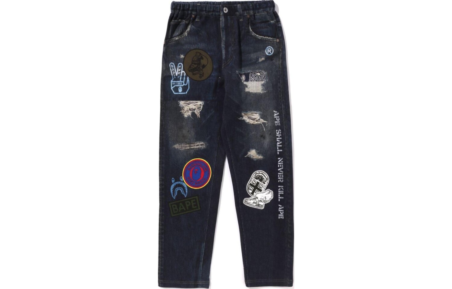 Джинсы GS A Bathing Ape, темно-синий