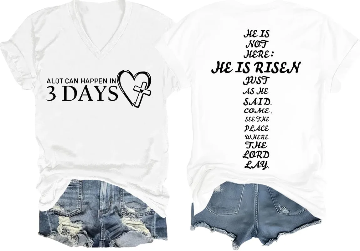 Футболка A lot can Happen in 3 Days V Neck