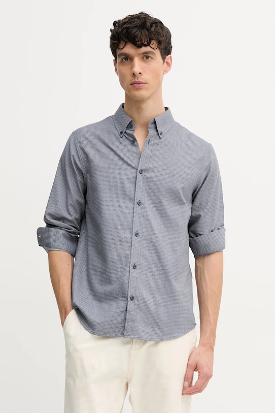 

Хлопковая рубашка Armani Exchange, темно-синий