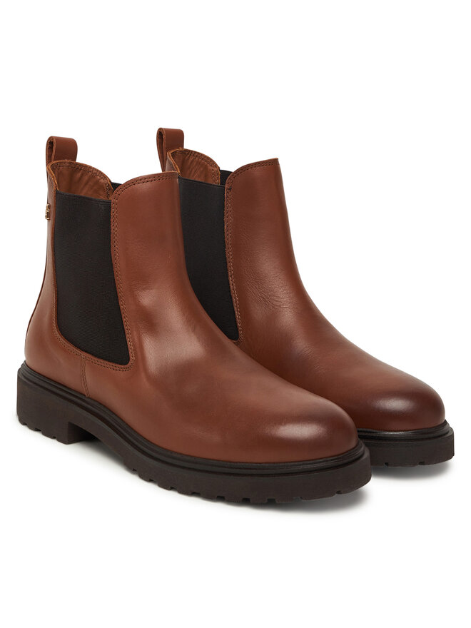 Классические ботильоны Cleated FW0FW08766 Tommy Hilfiger, коричневый — фото 2