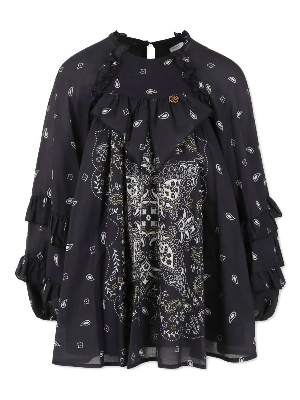 

Платье с пуговицами Pinko Kids, черный