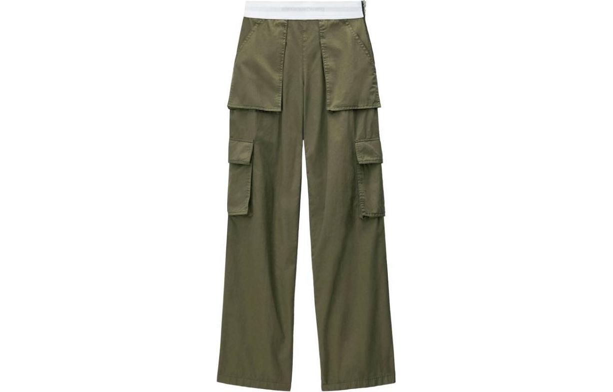 

Широкие брюки-карго Alexander Wang, зеленый